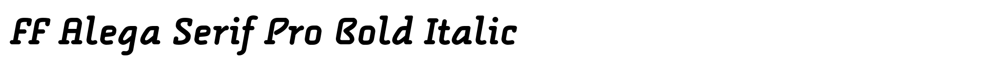 FF Alega Serif Pro Bold Italic image